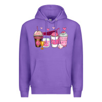 Purple volleyball coffee cups Premium Hoodie - Zillion Design Studio