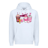 White volleyball coffee cups Premium Hoodie - Zillion Design Studio
