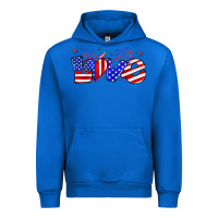 Cobalt love 4th of july Urban Hoodie - Zillion Design Studio
