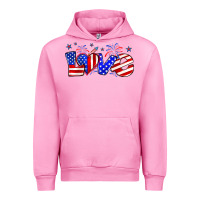 Fuchsia Pink love 4th of july Urban Hoodie - Zillion Design Studio