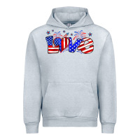 Heather Grey love 4th of july Urban Hoodie - Zillion Design Studio