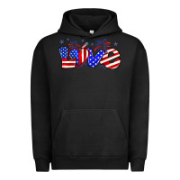 Pigment Black love 4th of july Urban Hoodie - Zillion Design Studio