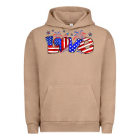 Pigment Burro love 4th of july Urban Hoodie - Zillion Design Studio