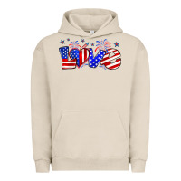 Pigment French Oak love 4th of july Urban Hoodie - Zillion Design Studio