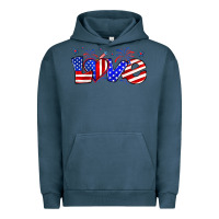 Pigment Midnight Navy love 4th of july Urban Hoodie - Zillion Design Studio