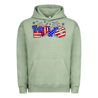 Pigment Oil Green love 4th of july Urban Hoodie - Zillion Design Studio