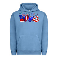 Pigment Pebble Blue love 4th of july Urban Hoodie - Zillion Design Studio