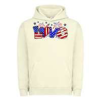 Pigment Pistachio love 4th of july Urban Hoodie - Zillion Design Studio