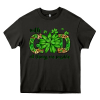 Asphalt With god all things are possible St. Patrick's Day Heavy Core Tee - LillyAllenDesigns