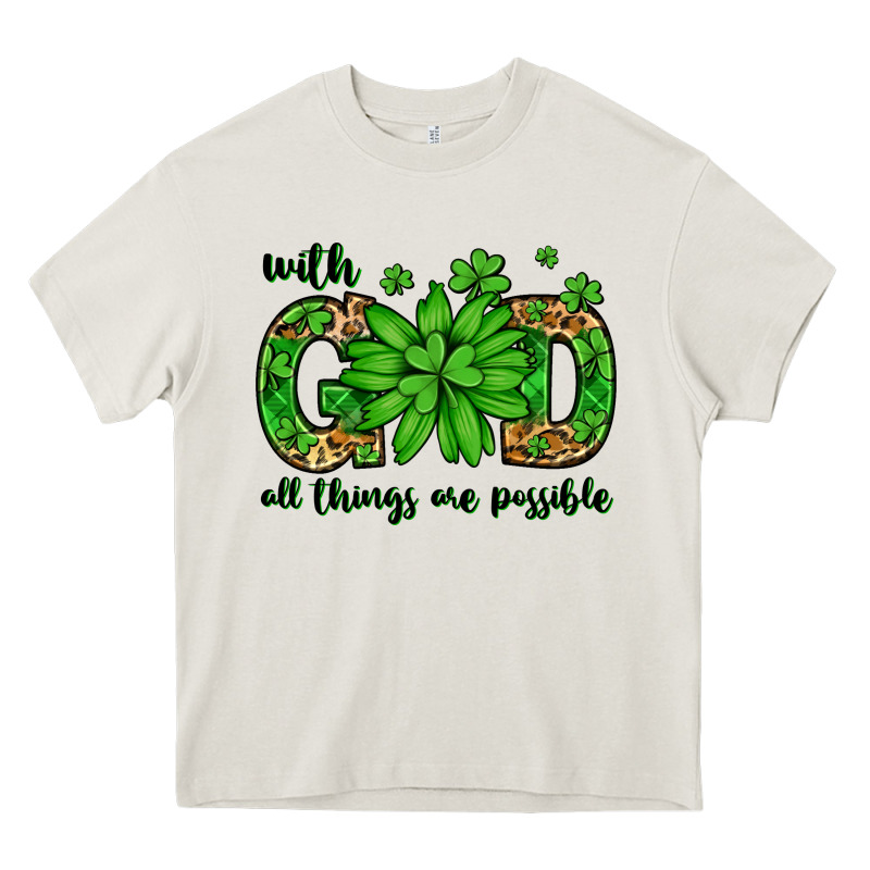 With God All Things Are Possible St. Patrick's Day Heavy Core Tee by LillyAllenDesigns | Teevron