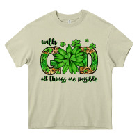 Mossy With god all things are possible St. Patrick's Day Heavy Core Tee - LillyAllenDesigns
