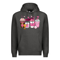 Charcoal Heather volleyball coffee cups Premium Hoodie - Zillion Design Studio