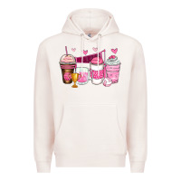Pale Pink volleyball coffee cups Premium Hoodie - Zillion Design Studio