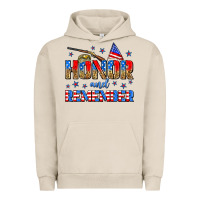 Pigment French Oak honor and remember Urban Hoodie - Zillion Design Studio