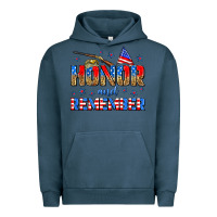 Pigment Midnight Navy honor and remember Urban Hoodie - Zillion Design Studio