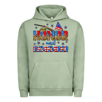 Pigment Oil Green honor and remember Urban Hoodie - Zillion Design Studio