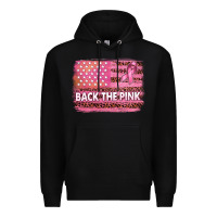 Black Back The Pink American Flag Premium Hoodie - texasbilliewilder