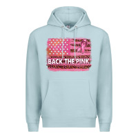 Blue Mist Back The Pink American Flag Premium Hoodie - texasbilliewilder