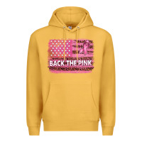Mustard Back The Pink American Flag Premium Hoodie - texasbilliewilder