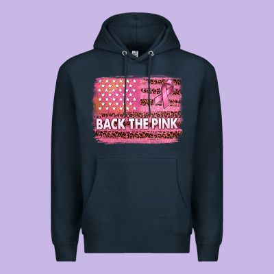 Back The Pink American Flag Premium Hoodie Designed By Texasbilliewilder