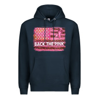 Navy Back The Pink American Flag Premium Hoodie - texasbilliewilder