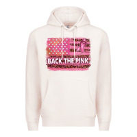 Pale Pink Back The Pink American Flag Premium Hoodie - texasbilliewilder