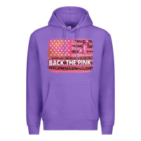 Purple Back The Pink American Flag Premium Hoodie - texasbilliewilder