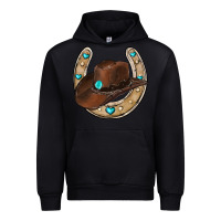 Black horseshoe cowboy hat Urban Hoodie - RanaPortraitStore