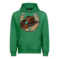 Emerald horseshoe cowboy hat Urban Hoodie - RanaPortraitStore