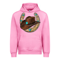 Fuchsia Pink horseshoe cowboy hat Urban Hoodie - RanaPortraitStore
