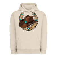 Pigment French Oak horseshoe cowboy hat Urban Hoodie - RanaPortraitStore