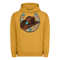 Pigment Peanut Butter horseshoe cowboy hat Urban Hoodie - RanaPortraitStore