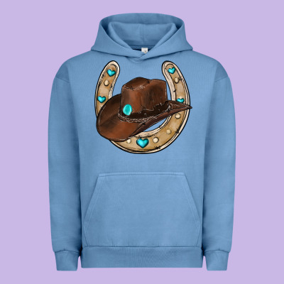 Horseshoe Cowboy Hat Urban Hoodie Designed By Ranaportraitstore