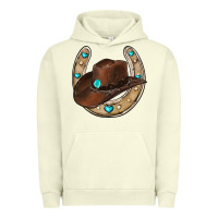 Pigment Pistachio horseshoe cowboy hat Urban Hoodie - RanaPortraitStore