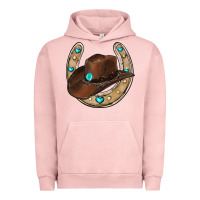 Pigment Salmon horseshoe cowboy hat Urban Hoodie - RanaPortraitStore