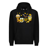 Black ice hockey coffee cups Premium Hoodie - Zillion Design Studio