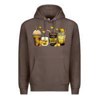 Coffee ice hockey coffee cups Premium Hoodie - Zillion Design Studio