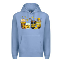 Colony Blue ice hockey coffee cups Premium Hoodie - Zillion Design Studio