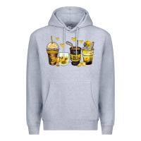 Heather Grey ice hockey coffee cups Premium Hoodie - Zillion Design Studio