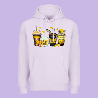 Ice Hockey Coffee Cups Premium Hoodie Designed By Zillion Design Studio