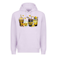 Lilac ice hockey coffee cups Premium Hoodie - Zillion Design Studio