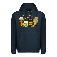 Navy ice hockey coffee cups Premium Hoodie - Zillion Design Studio