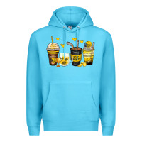Ocean Blue ice hockey coffee cups Premium Hoodie - Zillion Design Studio