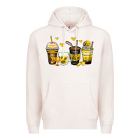 Pale Pink ice hockey coffee cups Premium Hoodie - Zillion Design Studio