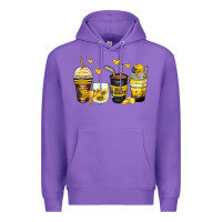 Purple ice hockey coffee cups Premium Hoodie - Zillion Design Studio