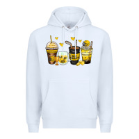 White ice hockey coffee cups Premium Hoodie - Zillion Design Studio