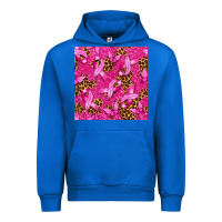 Cobalt Breast Cancer with Ribbon and Butterfly Urban Hoodie - texasbilliewilder