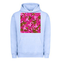 Pigment Grape Ice Breast Cancer with Ribbon and Butterfly Urban Hoodie - texasbilliewilder