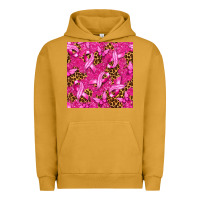 Breast Cancer With Ribbon And Butterfly Urban Hoodie | Teevron