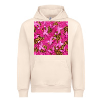 Sandshell Breast Cancer with Ribbon and Butterfly Urban Hoodie - texasbilliewilder